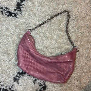 NWOT urban outfitters chain mail pink sequin shoulder purse